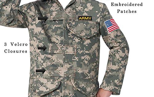 Disfraz militar camuflado para niños talla S miniatura 2