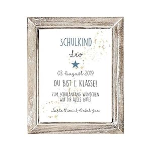 Geschenk zur Einschulung, Poster mit Namen