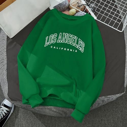 Sweatshirt femme avec capuche pull imprimé vert XL - 2