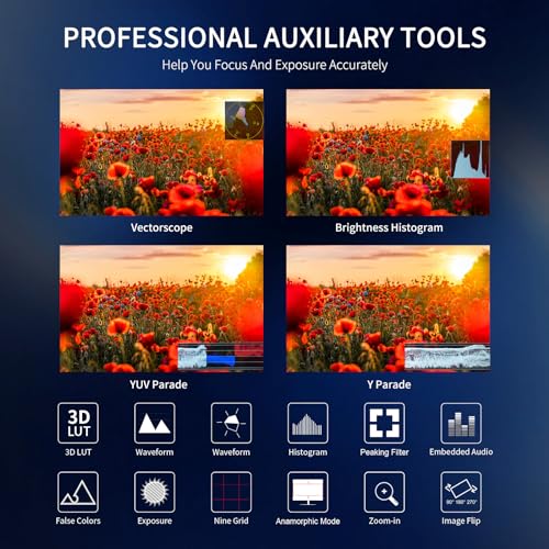 FEELWORLD FW703 7 Inch IPS 3G SDI 4K HDMI DSLR Monitor Full HD 1920x1200 On Camera Field Monitor with Histogram for Stabilizer Cameras Rig