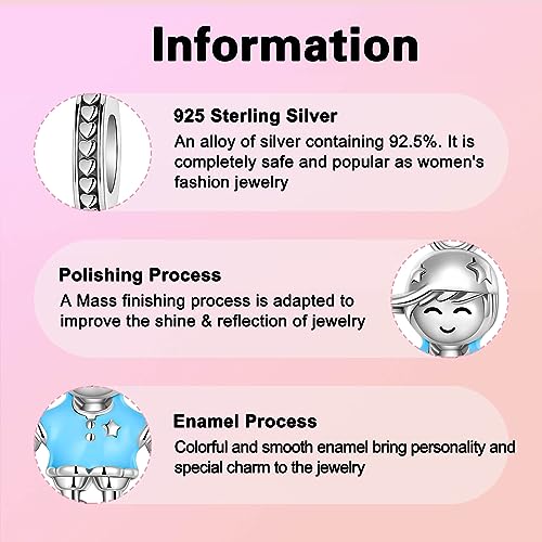 Goineva Cute Boy Charm 925 Sterling Silver Charm Fits Women'S Charm Bracelet & Necklace Valentine'S Day Mother'S Day Jewelry Gifts For Women thumb #5