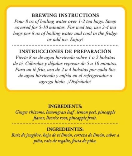 Miniatura 3 de TADIN PIÑA JENGIBRE 24 BOLSAS 1.1oz