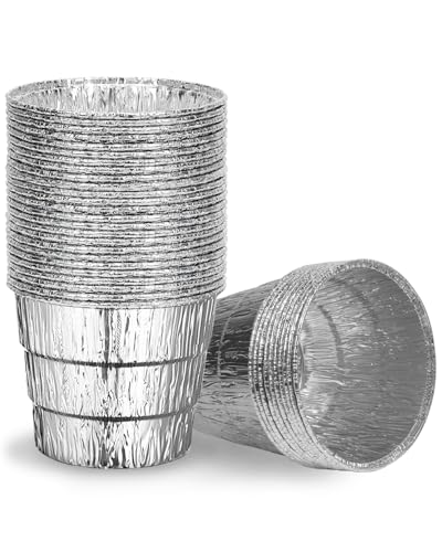 Matchwaves Grease Bucket Liners for Traeger Pellet Wood Grill Smoker with HDW152 Bucket, Drip Bucket Liner Replacement for BAC407 Inserts, Universal Grease Cups, 5”W x 4”H - 20Pcs