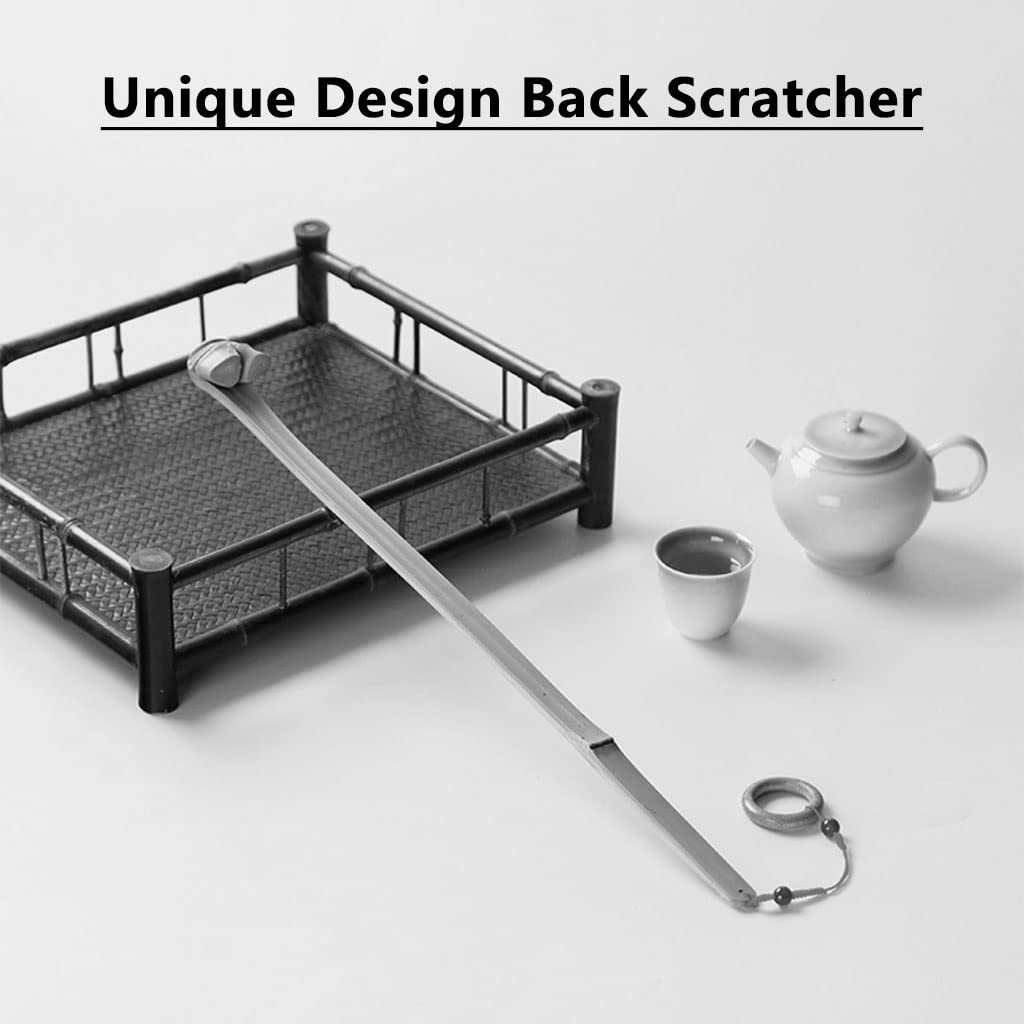 Rückenkratzer Kreativer Rückenkratzer In Hufeisenform, Einfach Zu Verstauendes Rückenmassagegerät Mit Aufhängeöse, Langlebiges Bambus-Anti-Juckreiz-Artefakt, Für Mann (Color : Green Color, S : 40cm