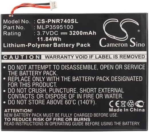 VI VINTRONS MLP3595100 Battery Replacement Compatible for PANDIGITAL Novel Tablet Color, R7T40WWHFI,