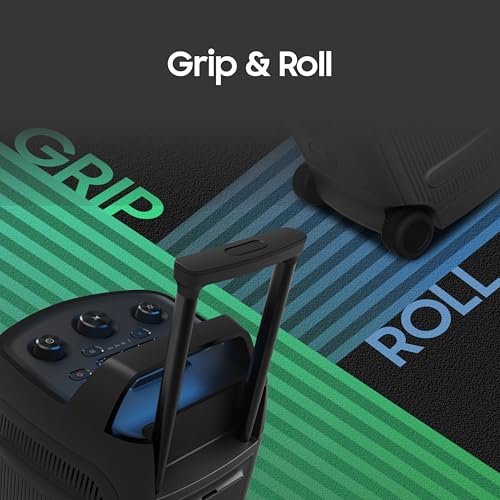 Image of Samsung with in-Built Battery | 18 Hours of Playtime | Party Lights + | Grip & Roll | Splashproof IPX4 | Waveguide | USB Input | 3.5mm Jack | 240 W Bluetooth Party Sound Tower (MX-ST50F /XL, Black)