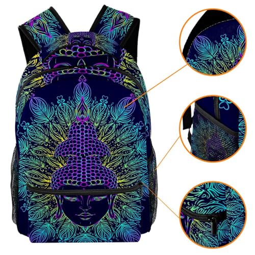 Sac à dos de voyage décontracté mandala multicolore pour weekend - 3