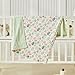 DuShow Leaf Baby Blanket for Girls - Ultra Soft Double Layer Minky Blanket with Dotted Backing, Lightweight Receiving Swaddle for Newborns & Toddlers, Nursery, Stroller, Carseat-30x40 Inches