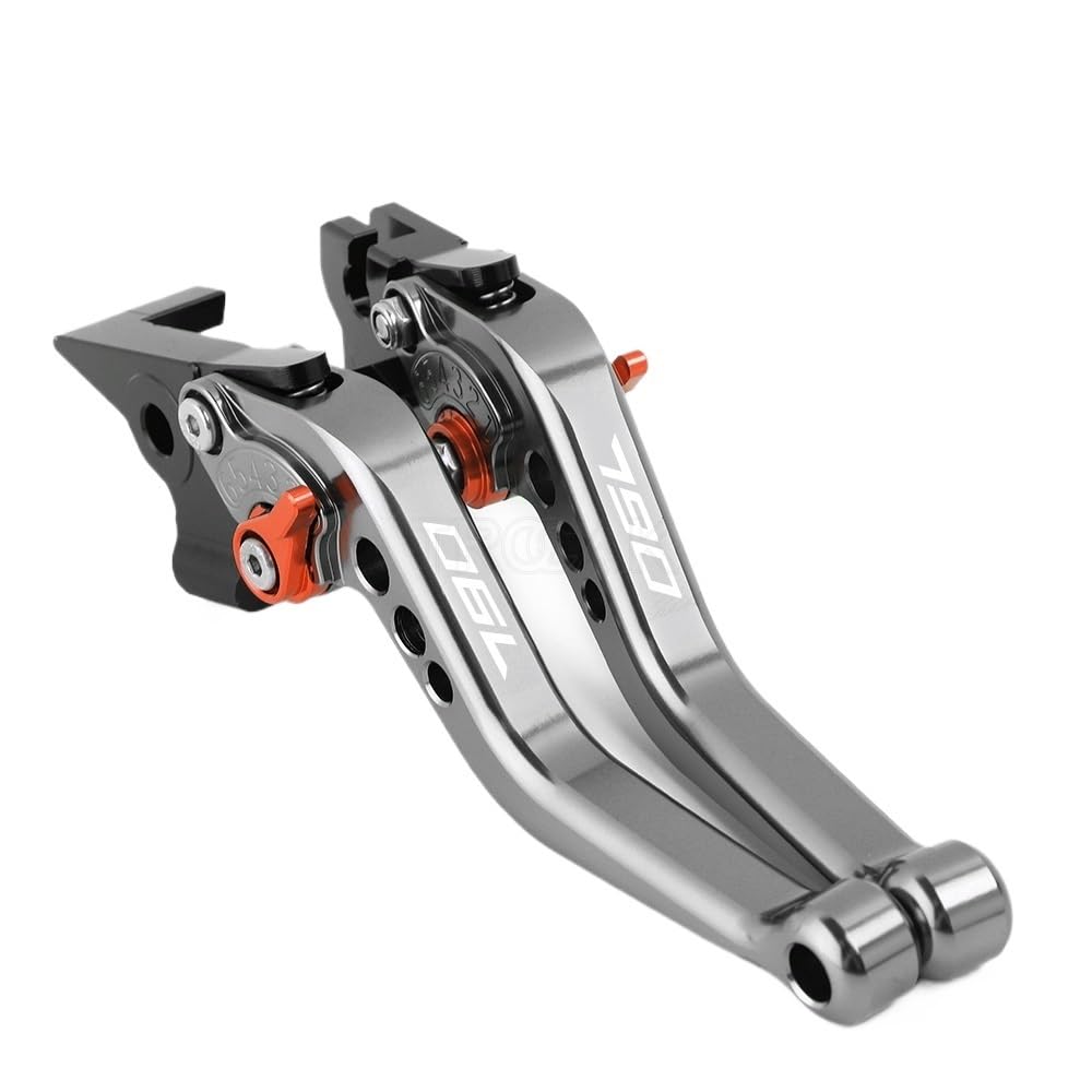 Leva freno frizione moto Leve freno frizione corte/adatte for KTM 790 Duke 2018 2019 2020 2021 2022 Leva regolabile corta for moto in alluminio CNC(BLACK ORANGE)