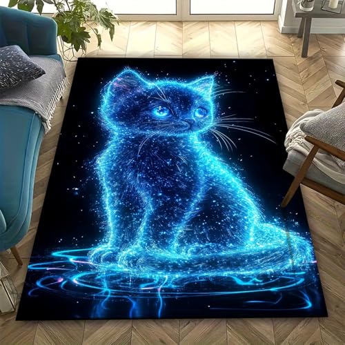 Tapis antidérapant tapis impression en chat animal 3D confortable grand format