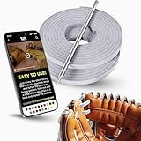 TOFL Softball and Baseball Mitt Lace Kit | 2 Leather Laces with Lacing Needle for Catchers Glove | White