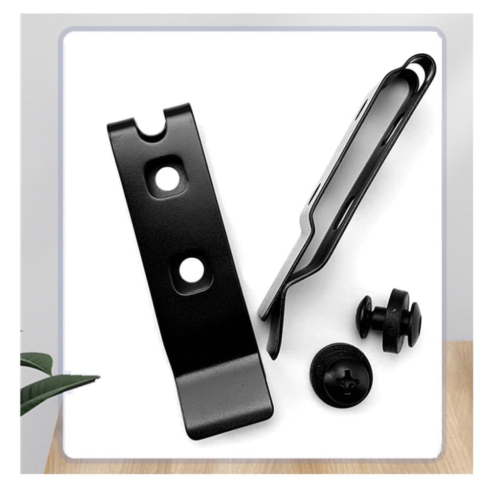 K Guaina Clip Vita, Fodero Coltello Con Clip Posteriore, Accessori Per Zaino Cintura Vita Nero