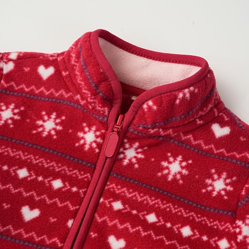 Image of Toddler Boys Girls Fleece Jacket Lightweight Fall Spring 2-12 Years | Soft Anti-Pilling Fleece, Easy Zip-Up, Hand-Warm Pockets, Windproof Stand Collar, Wear Alone or as Layer, Ideal for School