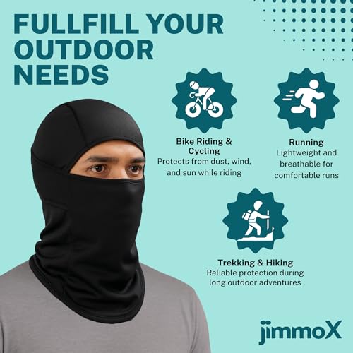 Image of Balaclava Full Face Mask with Arm Sleeves for Men & Women | UV Protection Cooling Combo for Bike Riding, Cycling, Running & Outdoor Sports | Breathable Quick Dry Stretchable Riding Gear