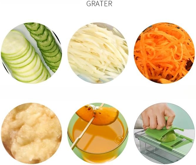 Cortadora multiusos para verduras 6 piezas verde miniatura 4