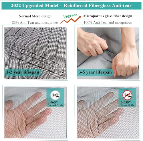 IKSTAR Magnetic Screen Door, Mosquito Net, Keep Bugs Out, Let Cool Breeze in - Self Sealing Magnets - Retractable Mesh Closure - Curtain Works with Pets, Sliding Door, Single-38×98" - Image 8