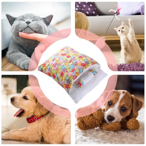Caverna de cama de gato, saco de dormir para cachorro camping, Cama de dormir para animais de estima