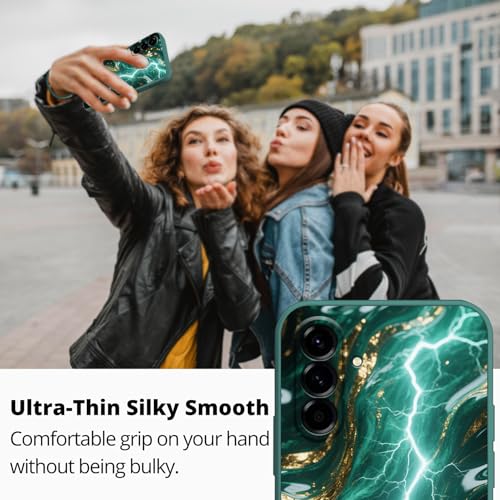 Coque Samsung A26 5G antichoc silicone vert marbre évite les chutes