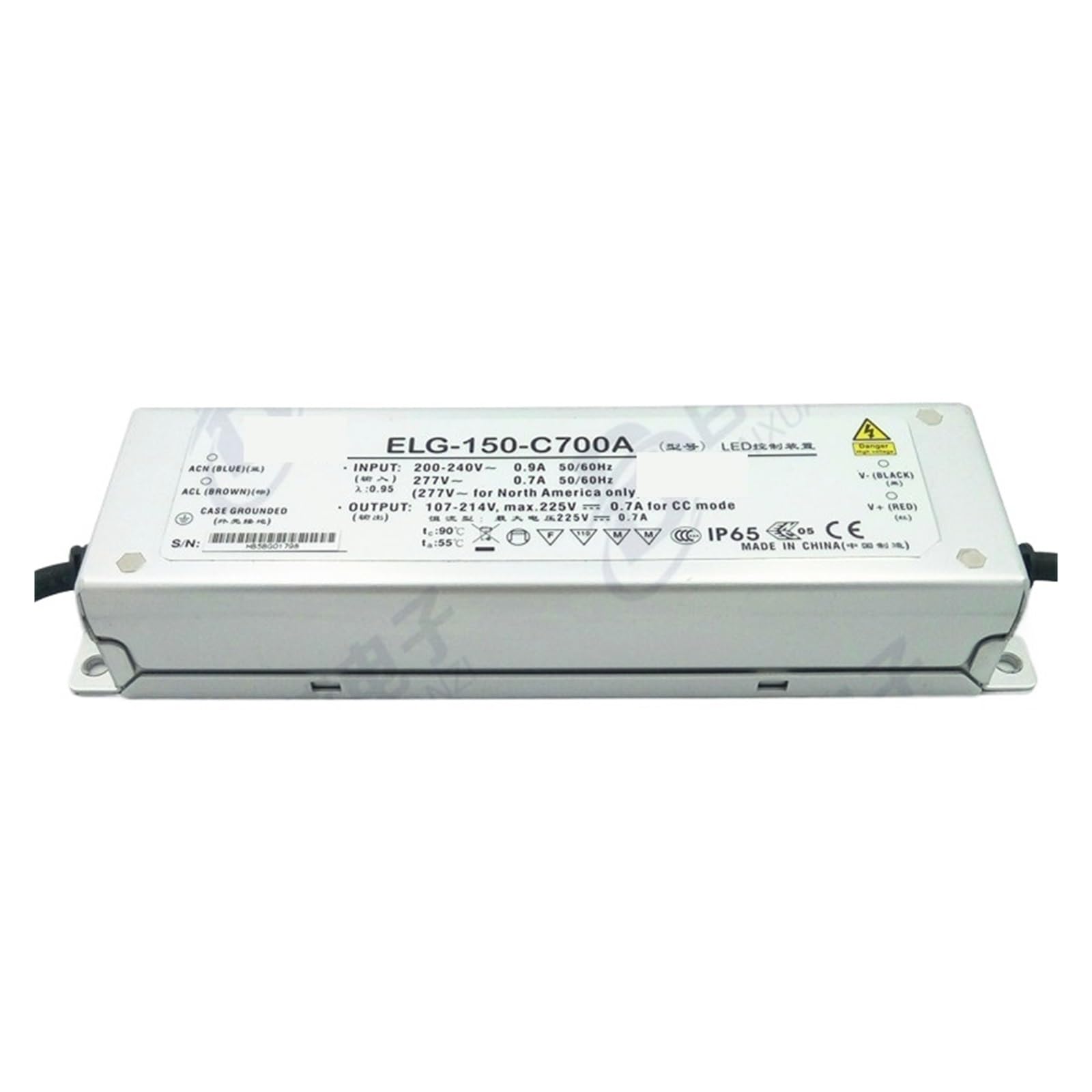 Transformateur à découpage haute fiabilité ELG-150-C700A 149,8 W étanche