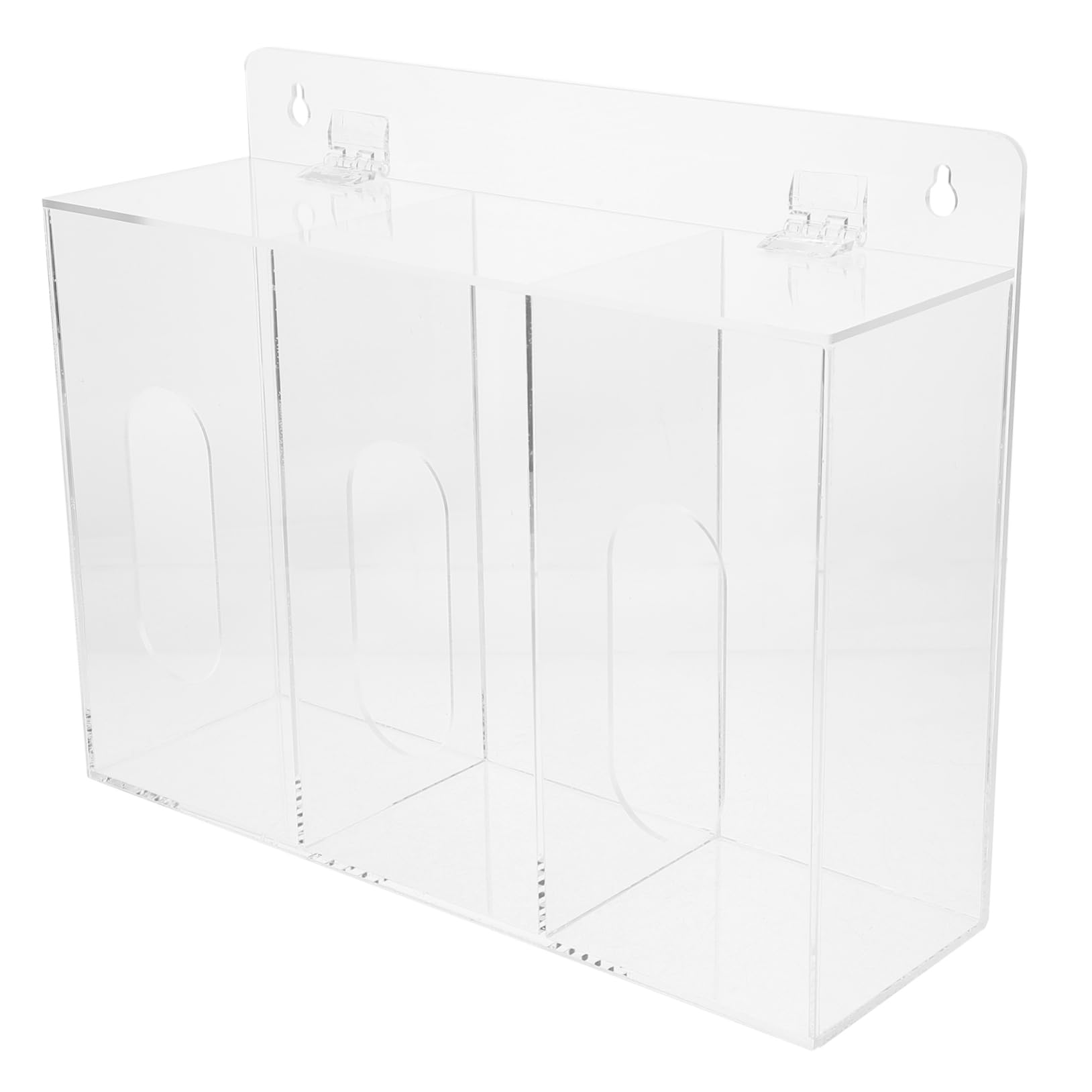 3griglia Dispenser Guanti da Parete in Acrilico Organizer Mascherine Coperchio Portaoggetti per Guanti Compatto per Cucina e Laboratorio