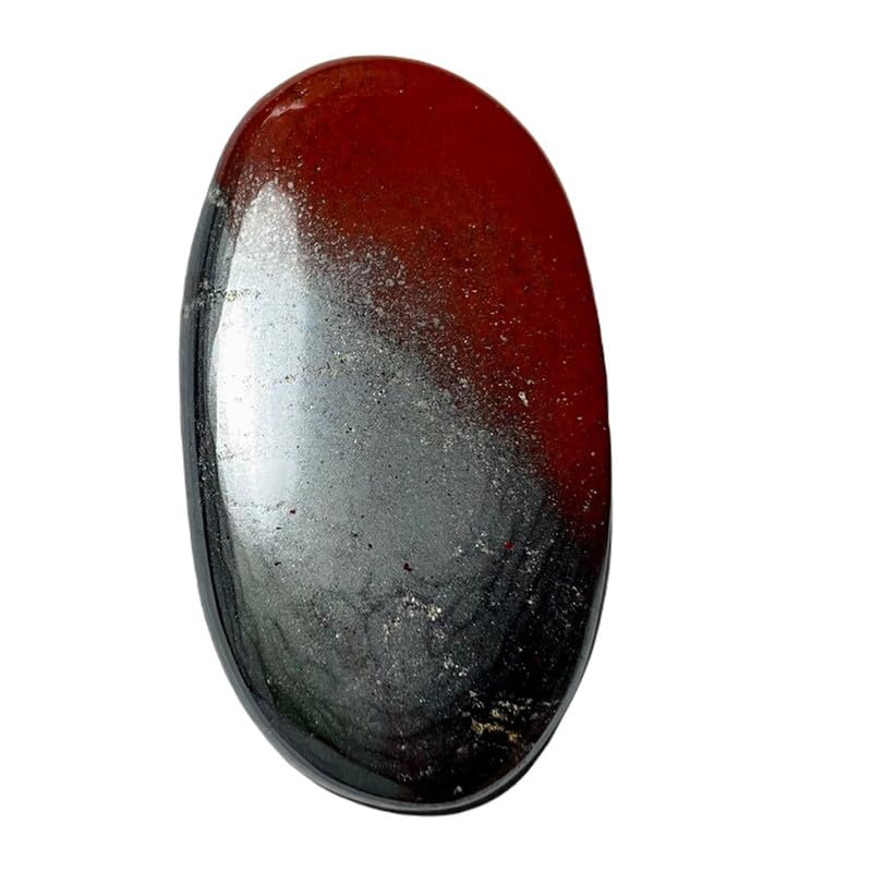 Cabochon jaspe rouge druzy naturel 48x27mm ovale pour création de bijoux uniques