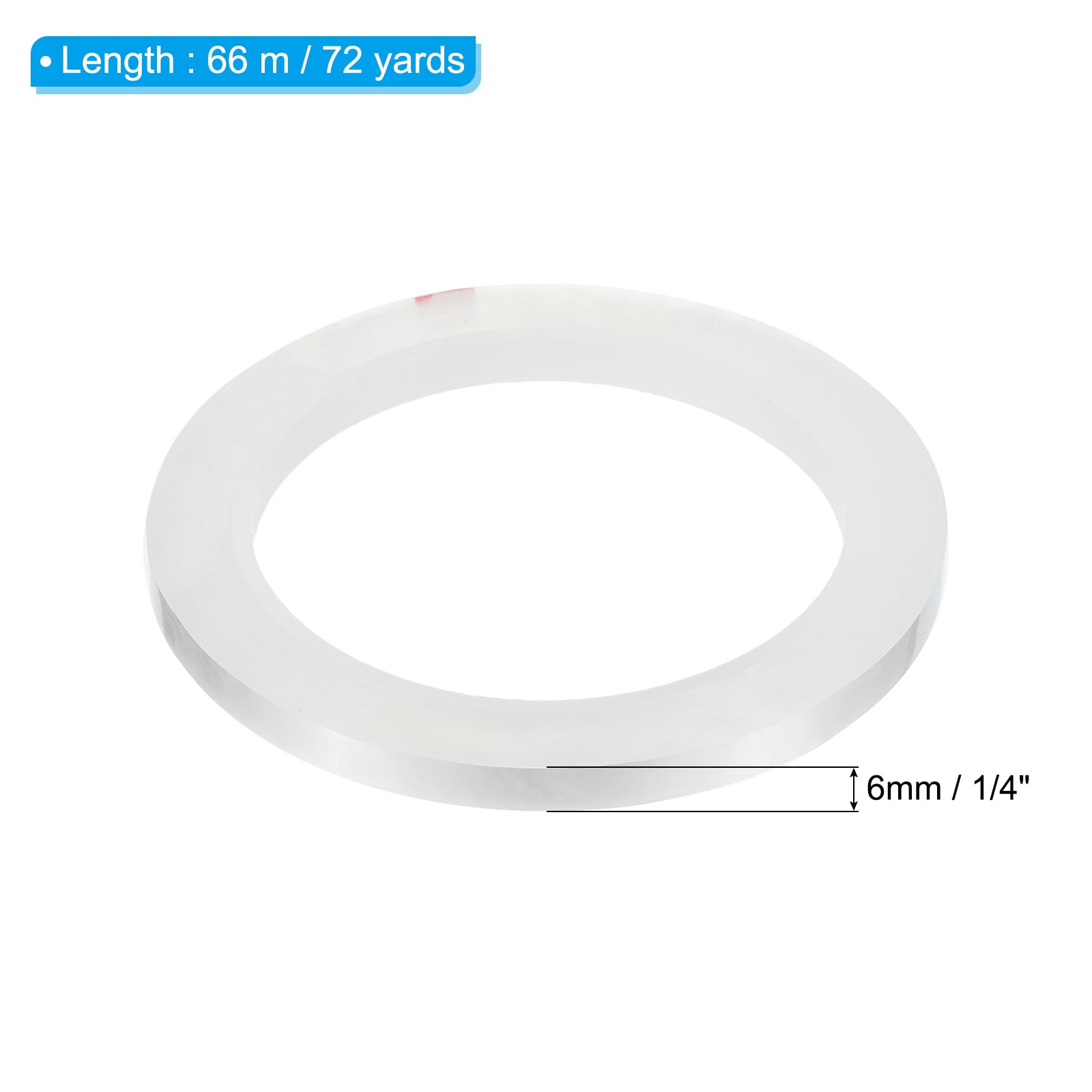 PATIKIL 1/4" Whiteboard Tape, 6 Pack Thin Dry Erase Tape for Graphic Chart Marking DIY Art Transparent - Image 2