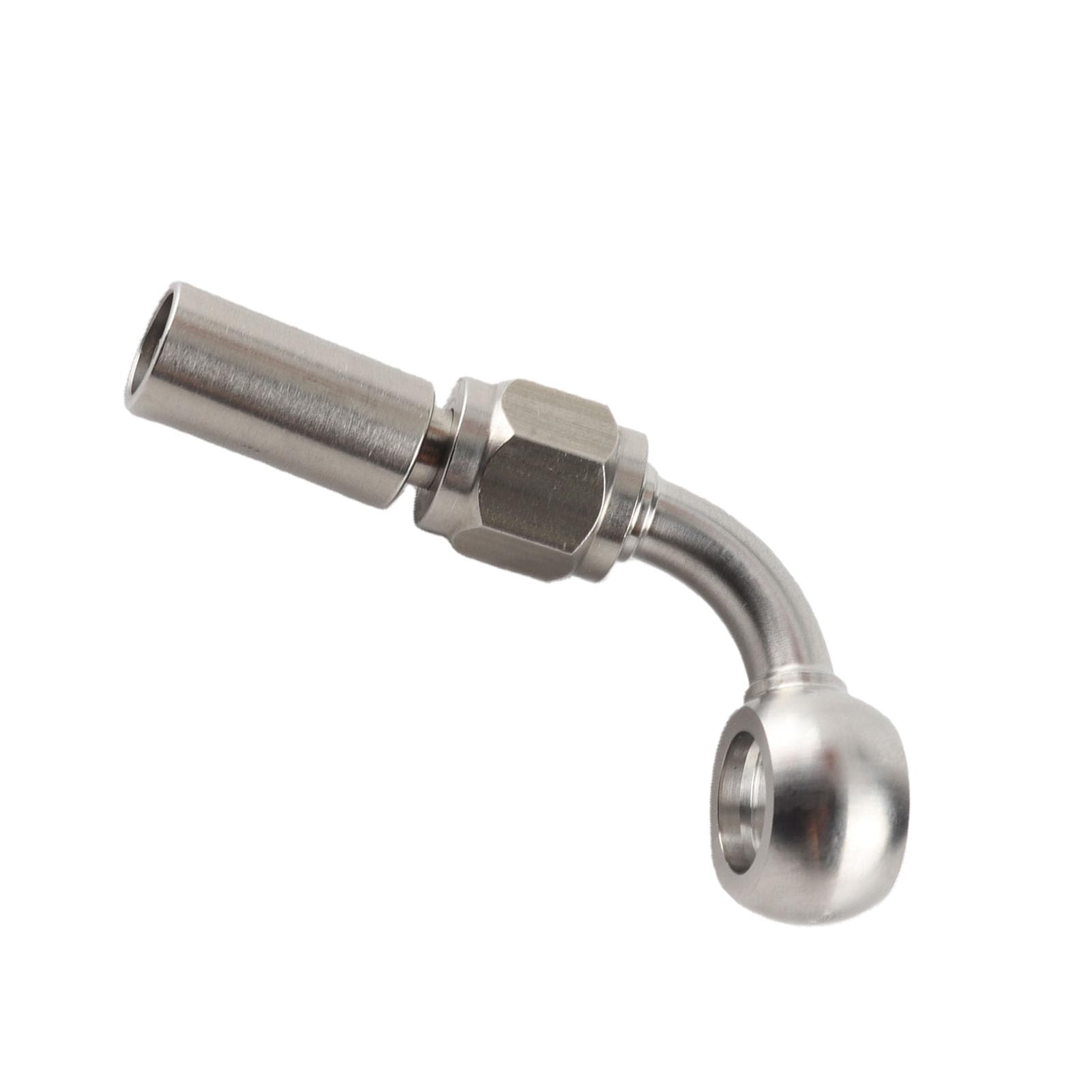 Adattatore per Tubo dell'Olio del Freno del Motociclo, 4 Pezzi 75 Gradi M10 in Acciaio Inossidabile - Sostituzione Raccordo Banjo per Parti del Freno/Frizione/Linea