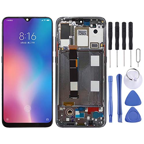 Écran LCD OLED pour Xiaomi Mi 9 avec châssis noir et vitre tactile assemblée
