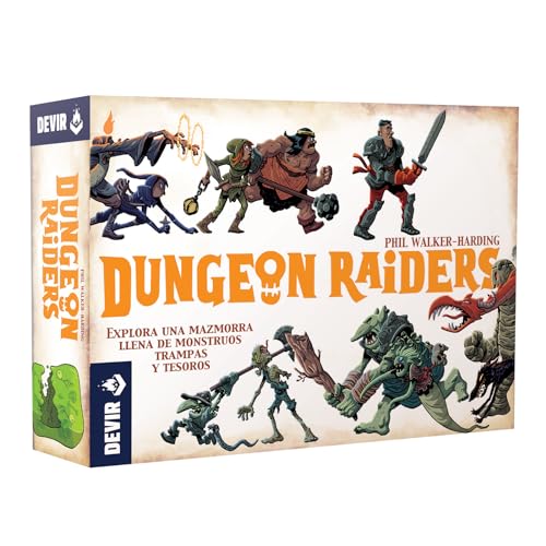 Devir - Dungeon Raiders, Juego de Mesa de Cartas, con Amigos, para Fiestas, 8...