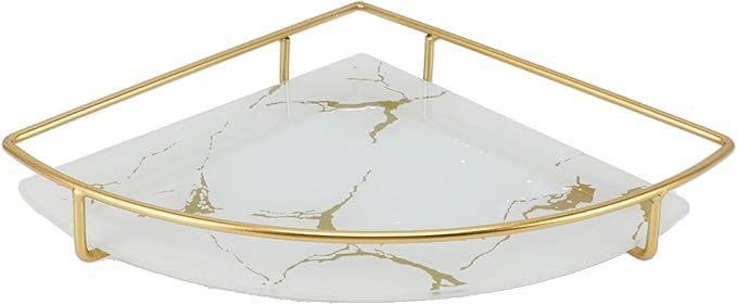 Bandeja de almacenamiento para baño Fabater, blanco, 30 cm miniatura 5