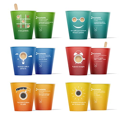 Stone&Stone Bicchierini Caffe 75ML Carta Ecologici Biodegradabili Compostabili Monouso Bicchieri Usa e Getta Bio Riciclabili Kit Bicchiere e Palette Asporto (120)