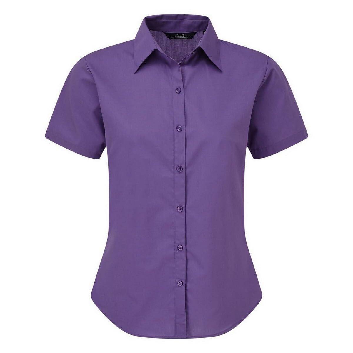 Premier Short Sleeve Poplin Blouse/Plain Work Shirt (16) (Purple)