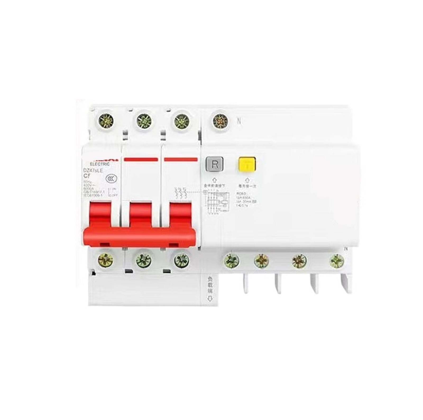 VSPPJYFG 3P+N air Switch with Leakage Protector 63a Circuit Breaker 220v air Leakage Protection 32a Three-Phase(3P+N-63A)