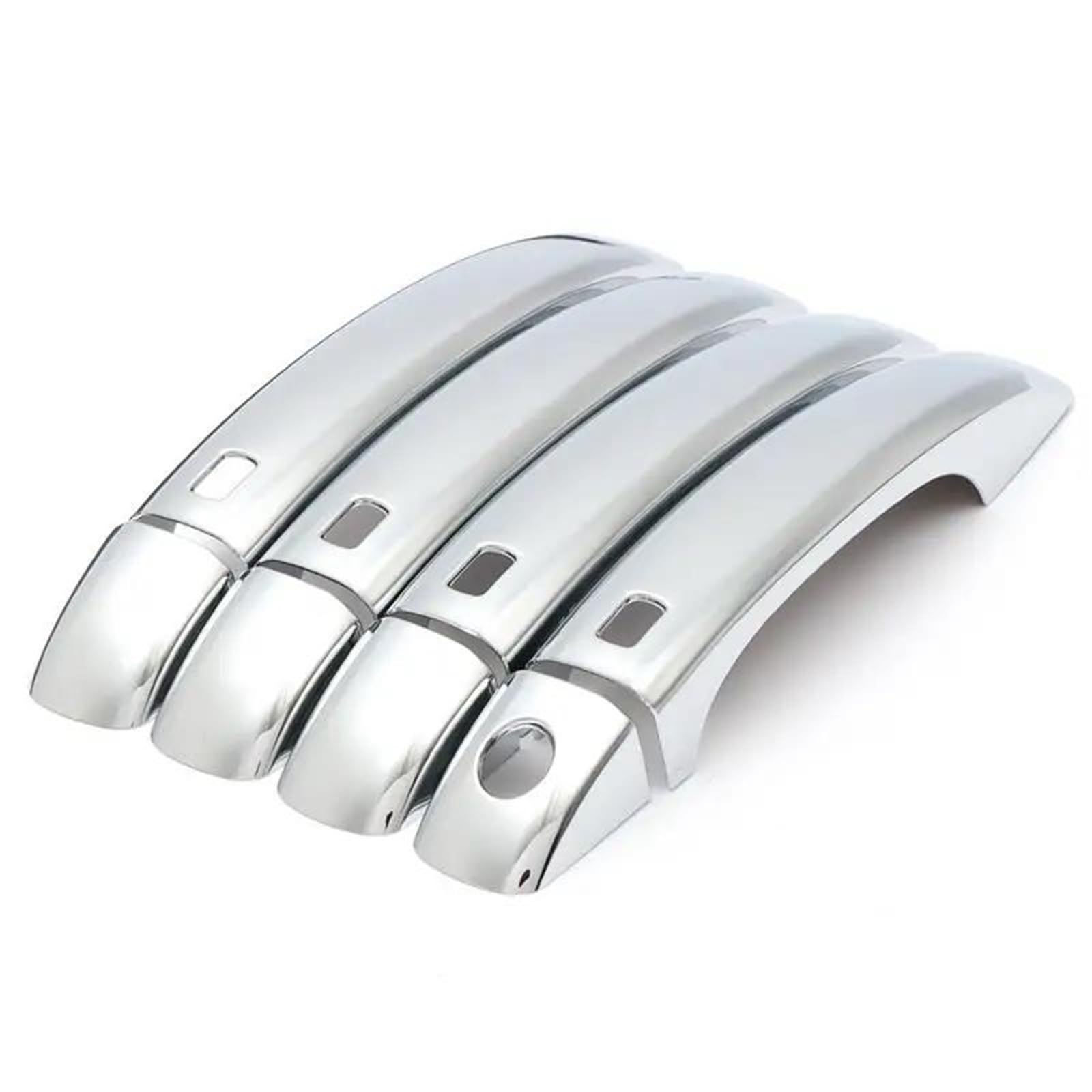 Piwine Style 3 For A4 B8 2009 2010-2016 Black Chrome Car Door Handle Cover Sticker Styling Accessories Cover Assembly(Style 3)