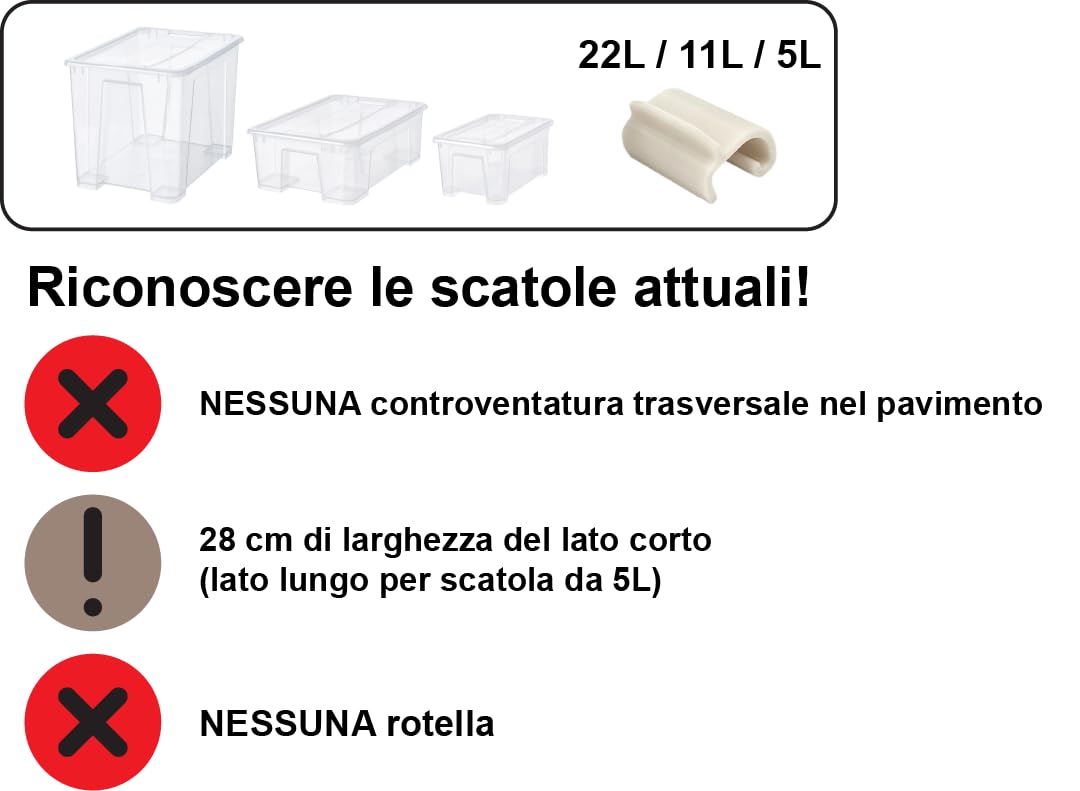 Clip di Chiusura Arrotondate per Ikea Samla Box - Compatibili Con Ikea-Samla (12 Pezzi, 5L/11L/22L)