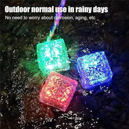 Luces solares para jardín en forma de adoquín verde para decorar caminos estas navidades 6