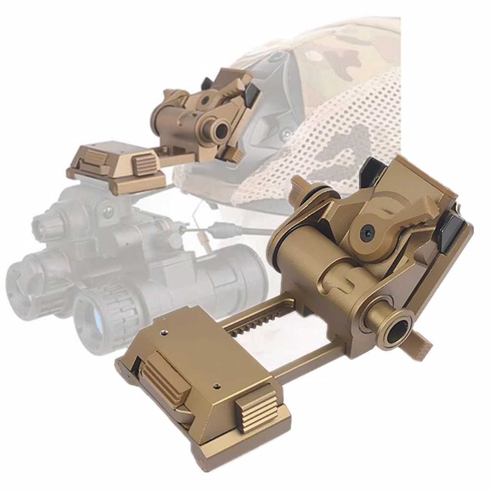 Tactical CNC L4G24 NVG Mount Aluminum Frame Helmet Accessories Mount Arm for PVS15/18 GPNVG18 Night Vision Goggles (DE)