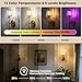 Gold Wall Lights Battery Operated, Crystal Rechargeable Wall Sconces Set of 2 with 5000mAh Dimmable Bulbs and Remote, 12 Colors Wireless Wall Lamps Set of Two for Bedroom Living Room Bathroom