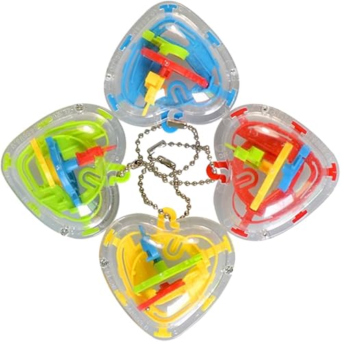 Miniatura 7 de ibasenice 4 unids regalo de cumpleaños niños esfera laberinto juguetes 3D interactivo laberinto juego rompecabezas juguete laberinto bola teaser
