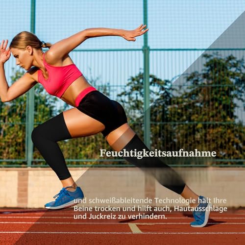 Skylety 2er-Packung Unisex Beinlinge Radsport Sport Radfahren Wadenwärmer Waden Kompression für Herren und Damen(Schwarz und Weiß, L)