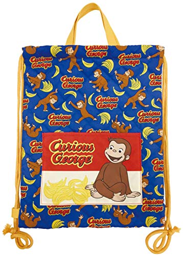 アイプランニング ナップサック おさるのジョージ キルト バナナ ブルー W31×H39cm K1382B