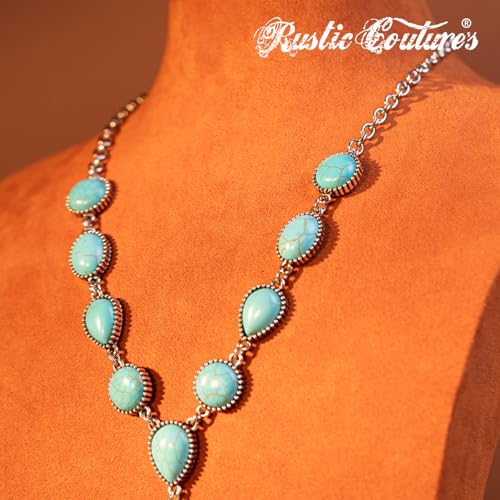 Rustic Couture's Western Necklace Earrings Jewelry Set for Women3