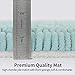 ITSOFT Plush Bathroom Rug 34x21, Absorbent Machine Washable Non Slip Chenille Bath Mats, Quick Dry Bathmat, Bath Rugs for Bath, Shower, Bedroom, or Door Mat, Spa Blue
