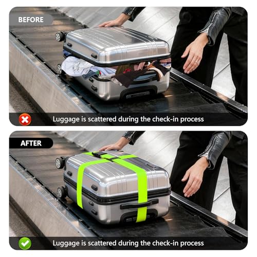Image of BILIONE Cross Luggage Straps and Luggage Tags Set (Blue)