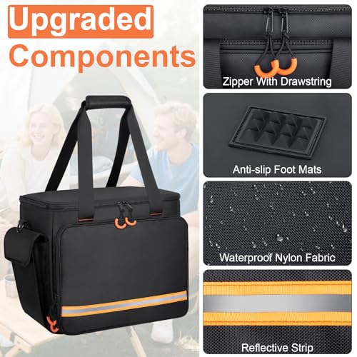 Portable Station Bag Compatible with Jackery Explorer 2000 v2, with Plenty of Room for Accessories, Waterproof and Non-slip Bottom, and Abrasion-resistant Nylon Fabric