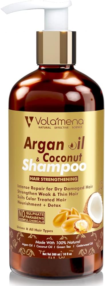 Volamena Argan Oil Shampoo with Morrocan Argan For Hair To Strengthen Weak & Damage Hair 300 Ml