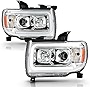 ACANII - For 2015-2019 GMC Canyon Chrome Housing LED Tube Upgrade Projector Headlights Headlamps Assembly Set Left+Right