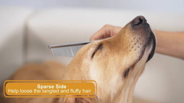 Pettom Pet Steel Grooming Tool Poodle Finishing Butter Comb 7 1/2-inch L - Image 8