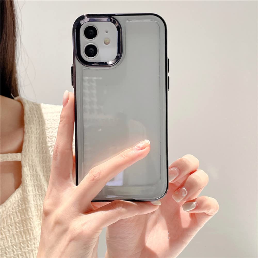 Coque iPhone XS Max transparente évite rayures silicone noir antichoc