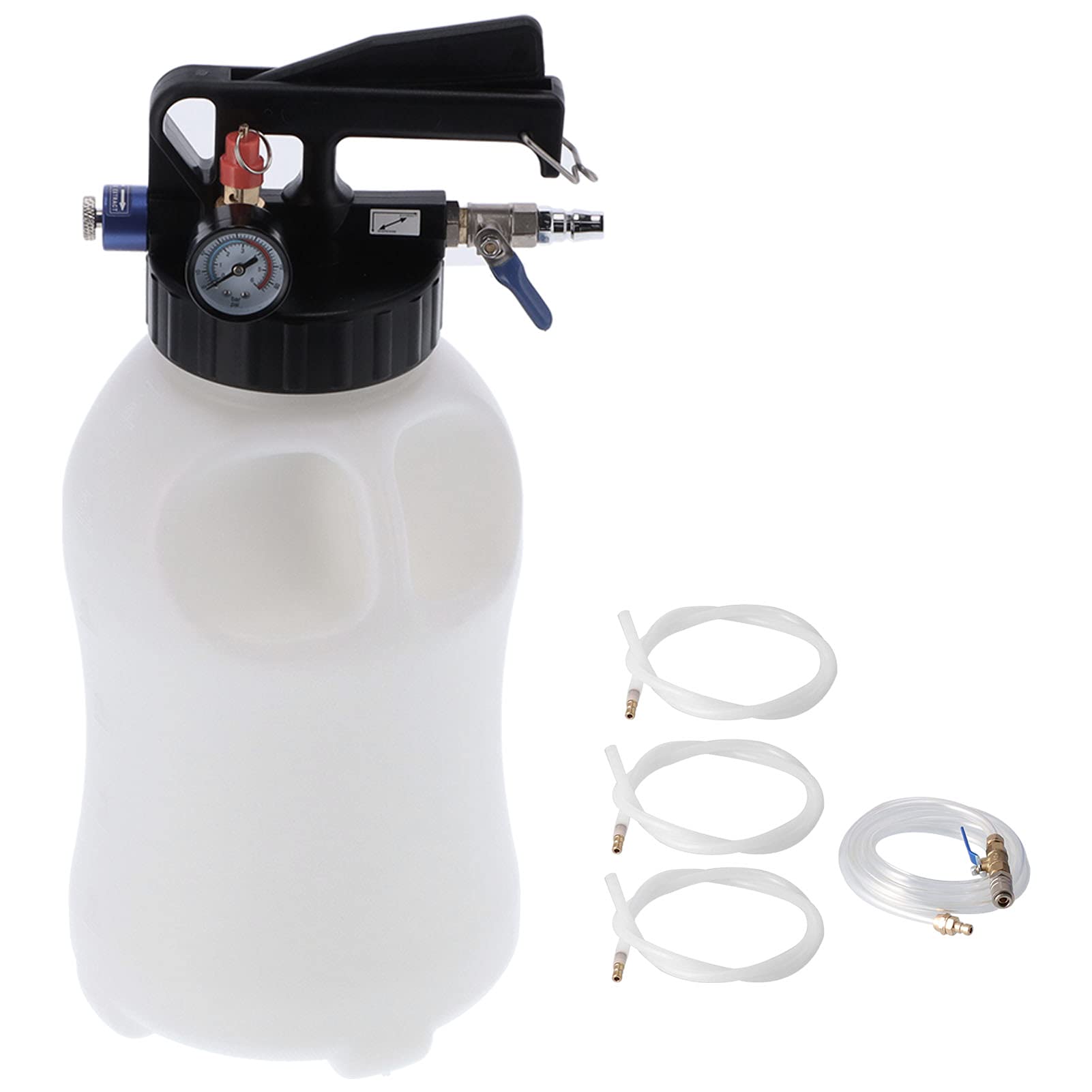 Distributore di Olio Pneumatico per Automatico da 6 Litri per Olio Rapido e Set di Strumenti per la Manutenzione del Motore per Appassionati di Auto e Professionisti ABS Bianco
